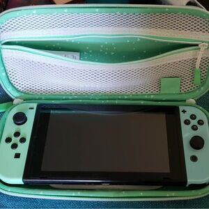 Nintendo Switch Animal Crossing Edition w/Protective Case & adapter